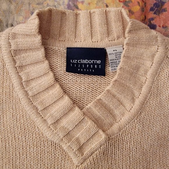 Liz Claiborne LizSport Cotton Sweater, Size PS - Picture 6 of 15